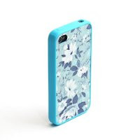 Чехол для iPhone 4/4S (пластик, прозрачный голубой) для сублимации