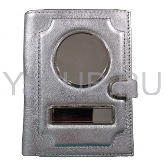 Автодокументы Обложка с портмоне на молниис застежкой Галактика/Серебро