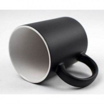 Кружка Хамелеон Черная для сублимации увеличкенной емкости 425мл (меняющая цвет)