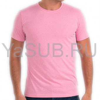 Футболка 54 (2XL) мужская (РОЗОВЫЙ МЕЛАНЖ) для сублимации