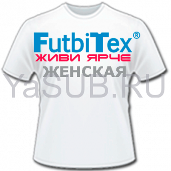 Футболка 54 (2XL) женская полиэстер/хлопок, белый для сублимации