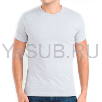 Футболка 52 (XL) мужская (СЕРЫЙ МЕЛАНЖ) для сублимации