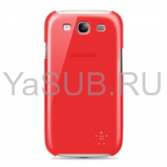 Чехол для Samsung Galaxy S3 i9300 (красный силикон) для сублимации